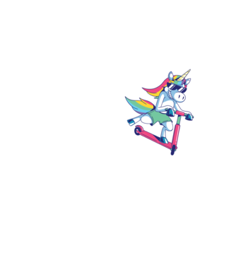 Unicorn cu trotinetă tricou amuzant model galben neon pe tricou