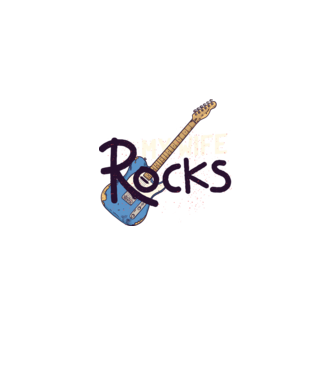 My wife rocks - Soția mea e tare model albastru deschis pe tricou