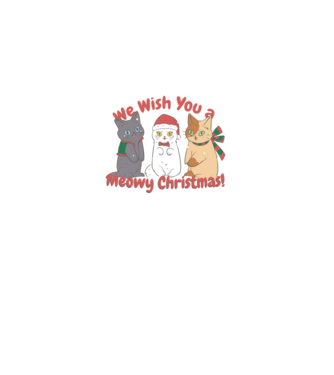 We wish You a Meowy Christmas model negru pe tricou