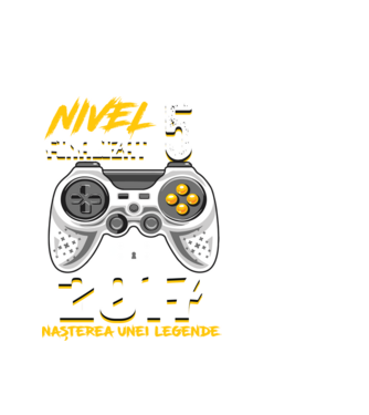 Nivel 5 finalizat. 2017 nașterea unei legende model alb pe tricou