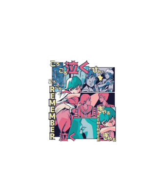 Anime Vaporwave benzi desenate model alb pe tricou