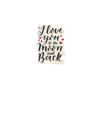 'I love you to the moon and back tricou drăguț Valentine''s Day' model alb pe tricou