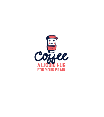 Cafea - o îmbrățișare lichidă pentru creier model turcoaz pe tricou