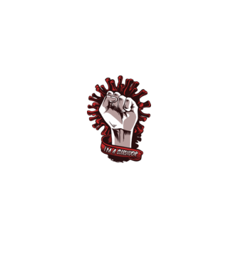 Supraviețuitor Coronavirus model alb pe tricou