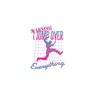 Warning I Jump over everything Parkour model negru pe tricou
