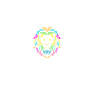 lion line art design model negru pe tricou