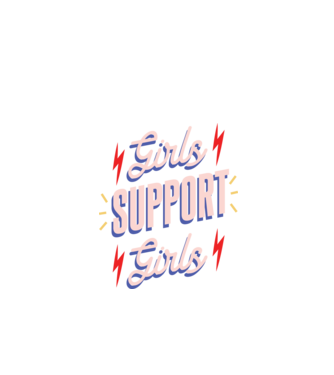 Girls Support Girls Ziua Femeii model negru pe tricou