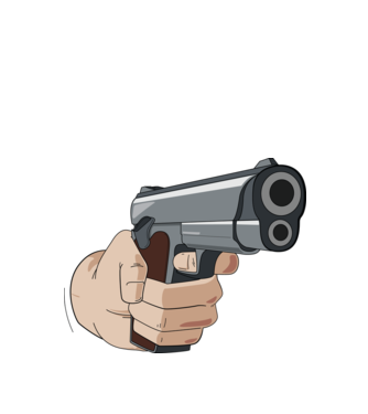 Pistol model turcoaz pe tricou