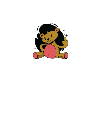 Ursuleț Teddy hain model alb pe tricou
