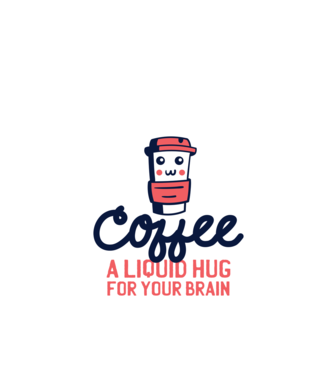 Cafea - o îmbrățișare lichidă pentru creier model turcoaz pe tricou