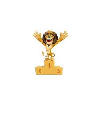 lion champion model alb pe tricou