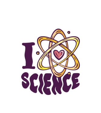 I Love Science știință model alb pe tricou