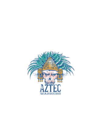 Aztec Warriors model alb pe tricou