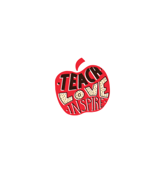 Teach Love Inspire pentru profesori model alb/roșu pe tricou