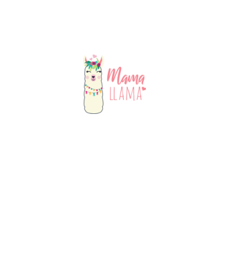 Mama Llama model negru pe tricou