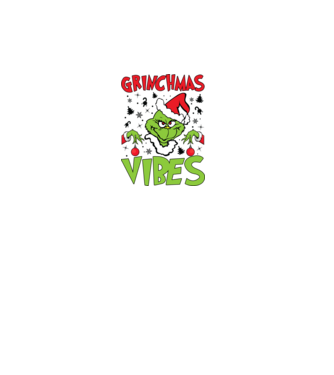 Grinchmas Vibes - Grinch model negru pe tricou