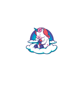 Unicorn Baby model alb pe tricou