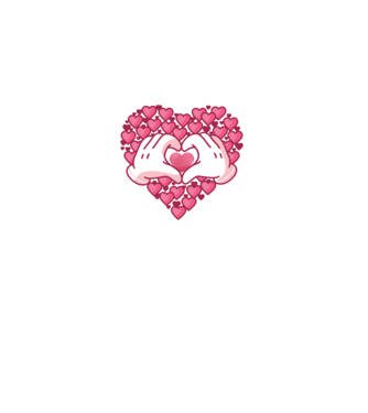 'Inimi îndrăgostite pentru Valentine''s Day' model albastru închis pe tricou