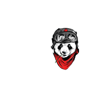 Panda Gerilla model galben neon pe tricou