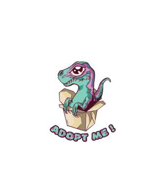 Raptor drăguț model turcoaz pe tricou