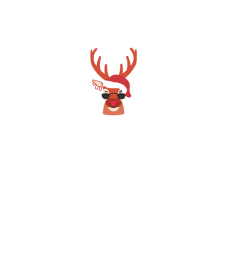 Cool Reindeer Rudolph model negru pe tricou