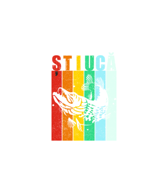 știucă model negru pe tricou