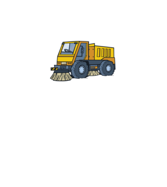 Camion spălare străzi model turcoaz pe tricou