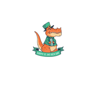 Dinozaur Sfântul Patrick model turcoaz pe tricou