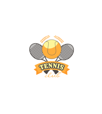 Tennis Club model alb pe tricou