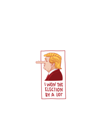 Pinocchio Trump model alb pe tricou