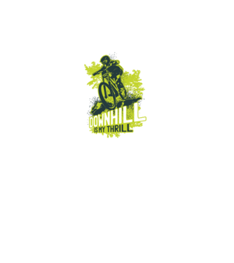 Downhill Is My Thrill tricou bicicletă model turcoaz pe tricou