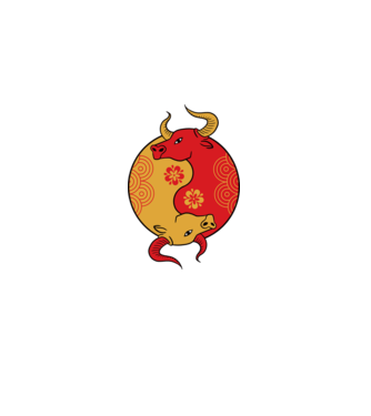 Bivol Yin Yang model nisipiu pe tricou