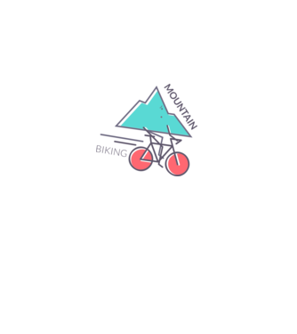 Mountain Biking model alb pe tricou