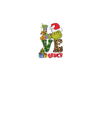 Love Grinch model negru pe tricou