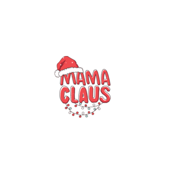 Mama Claus model alb pe tricou