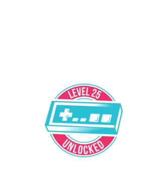 Level 25 Unlocked 25th Birthday model alb pe tricou