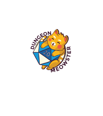 Dungeon Meowster joc de rol RPG tricou cu pisică model alb pe tricou