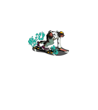 Longboard model gri pe tricou