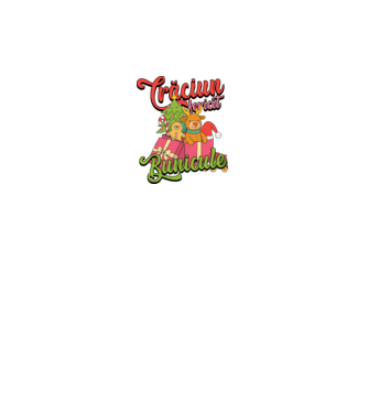 CRĂCIUN FERICIT BUNICULE model negru pe tricou