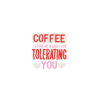 Cafeaua este motivul pentru care încă te mai suport model negru pe tricou