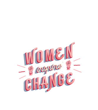 Women inspire change Ziua Femeii model alb pe tricou