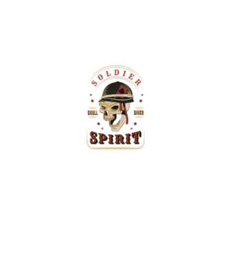 Soldat Craniu model albastru jeanși pe tricou