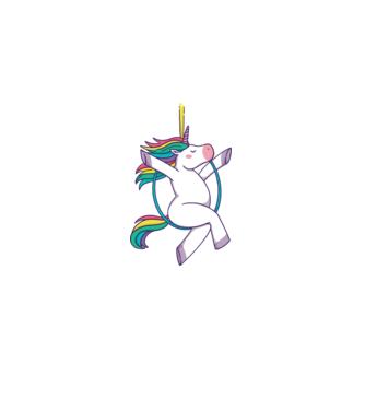 Unicorn pe cerc model roz deschis pe tricou
