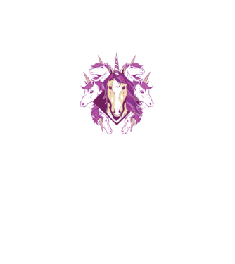 Unicorn Mandala model albastru închis pe tricou