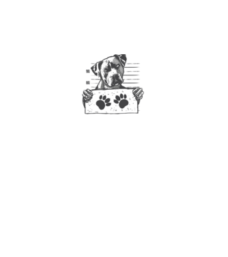 Staffordshire Terrier Închisoare model alb pe tricou