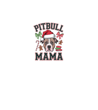 Pitbull Mama model alb pe tricou