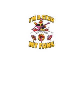 'I''m a Star, They''re my Fans' model alb pe tricou