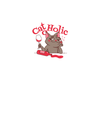 Catoholic - iubitor de pisici model alb pe tricou