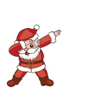 Santa Dab model negru pe tricou