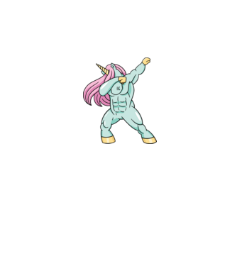 Unicorn Body Building DAB model gri pe tricou